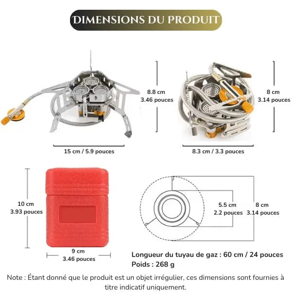 Flamme Évasion™ – Réchaud à gaz 3 brûleurs / 6800W