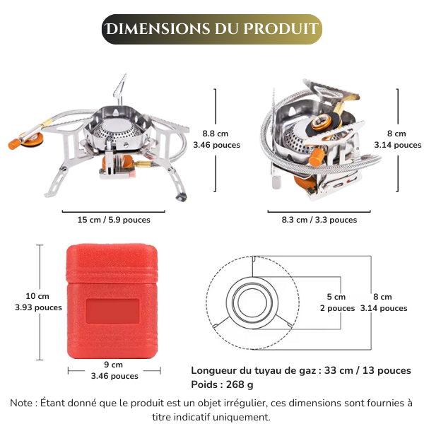 Flamme Évasion™ – Réchaud à gaz avec 1 brûleur